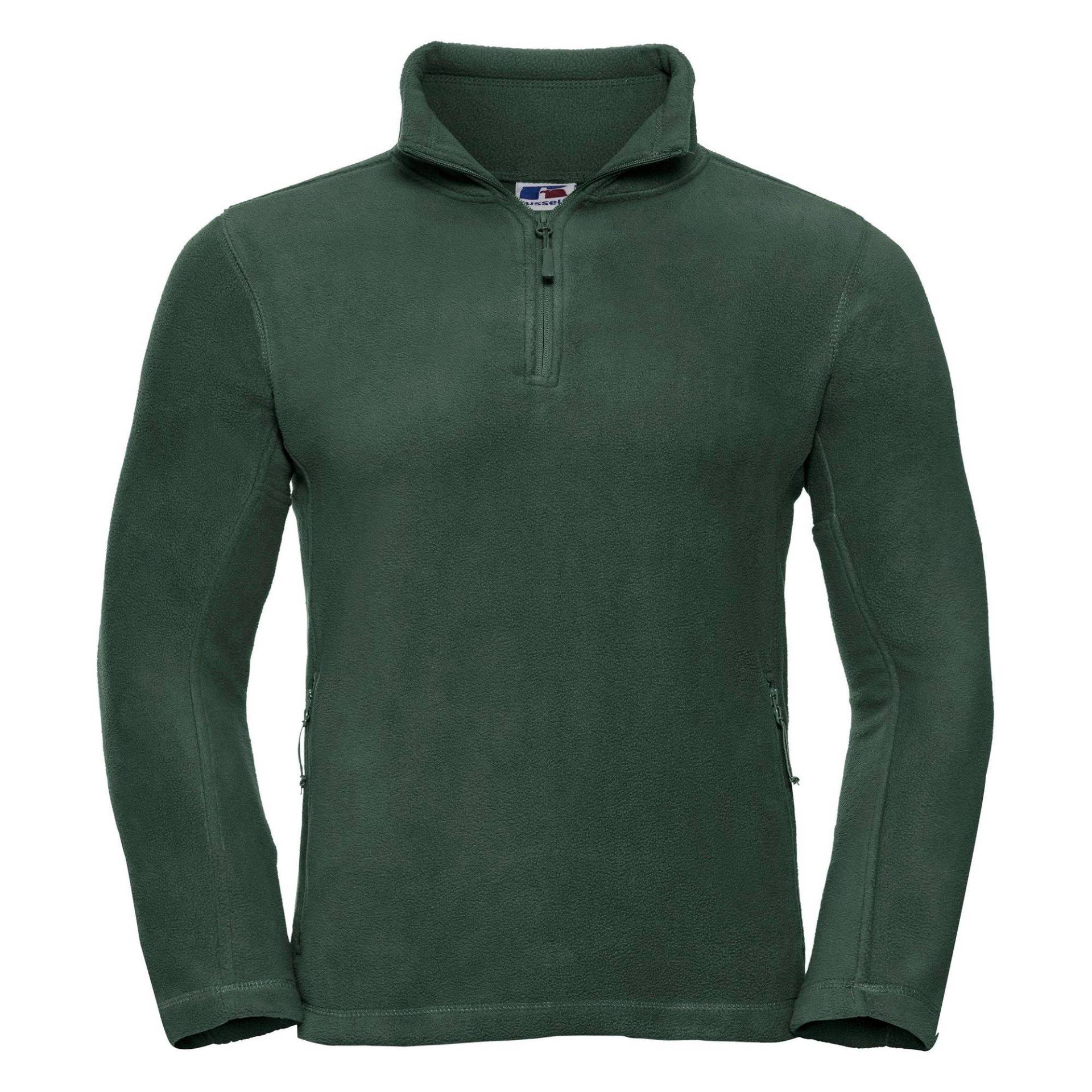 Outdoor Fleecepullover Mit Reißverschluss Am Kragen Herren Grün XS von Russell