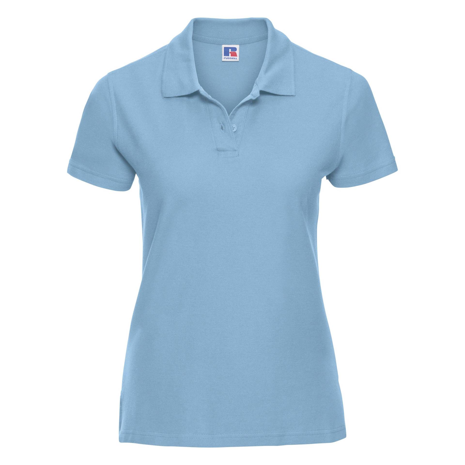 Polo Shirt Europe Ultimate Klassik Kurzarm Damen Himmelblau M von Russell
