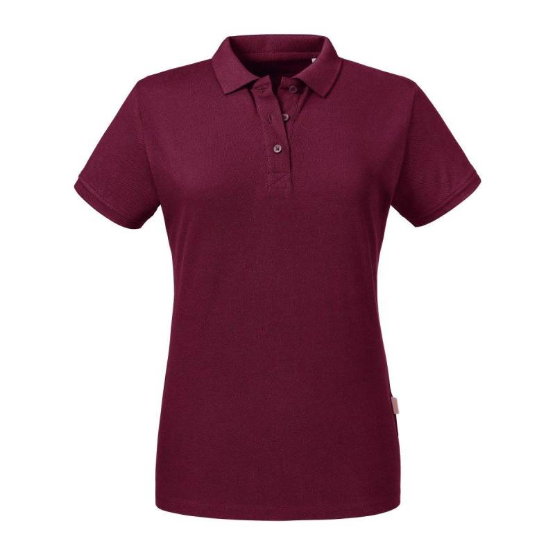 Poloshirt, Aus Biologischem Anbau Damen Weinrot M von Russell