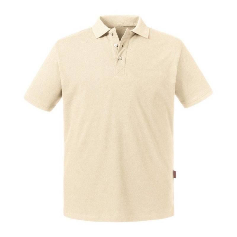 Russell - PoloShirt Pure Organic, für Herren, Beige, Größe XXL von Russell