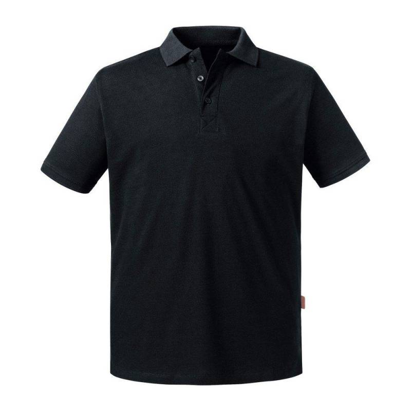 Poloshirt Pure Organic Herren Schwarz 3XL von Russell