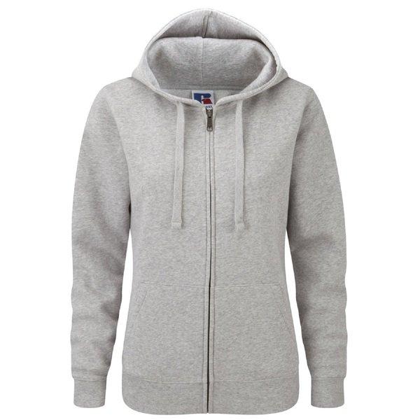 Russell - Premium Authentisches Zip Hoodie (3LAYER Stoff), für Damen, Taubengrau, Größe M von Russell