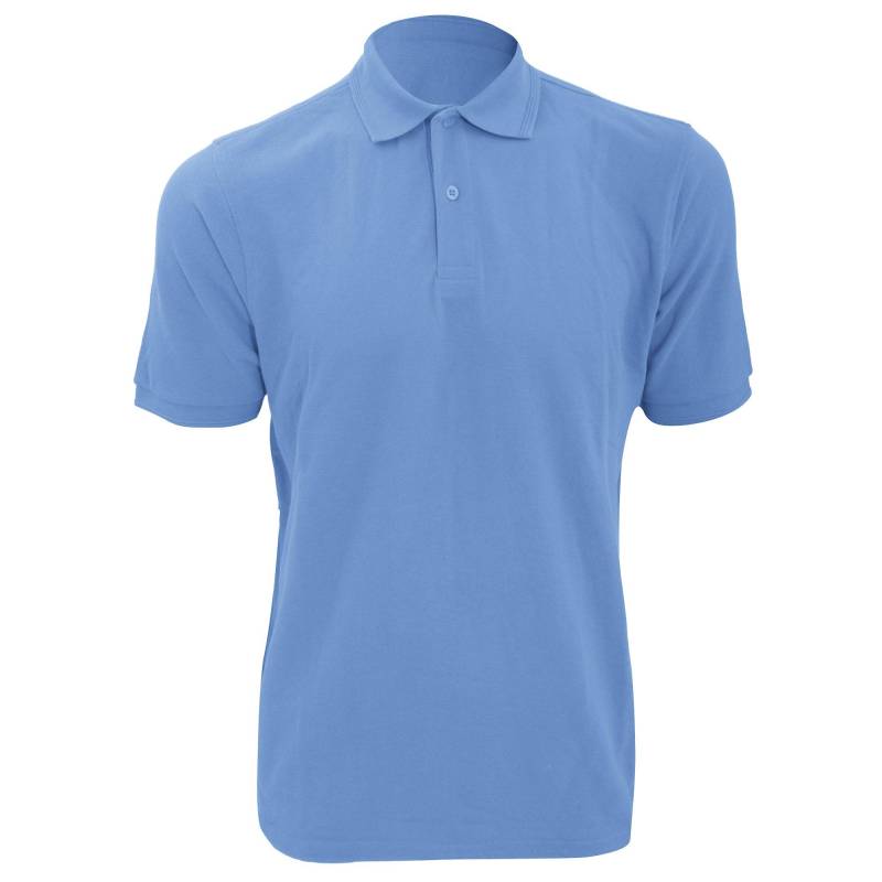 Ripp Poloshirt, Kurzarm Herren Himmelblau S von Russell