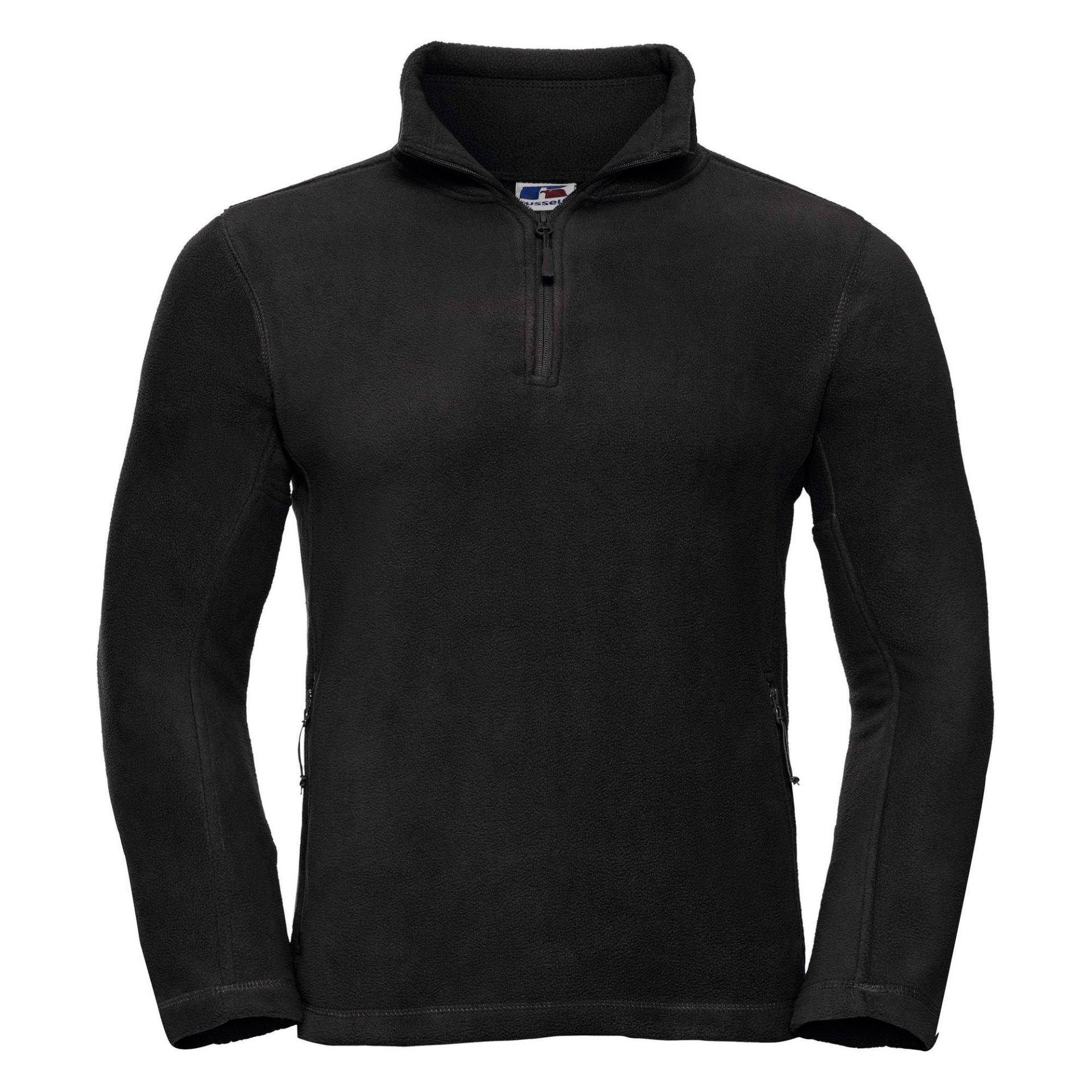 Outdoor Fleecepullover Mit Reißverschluss Am Kragen Herren Schwarz S von Russell