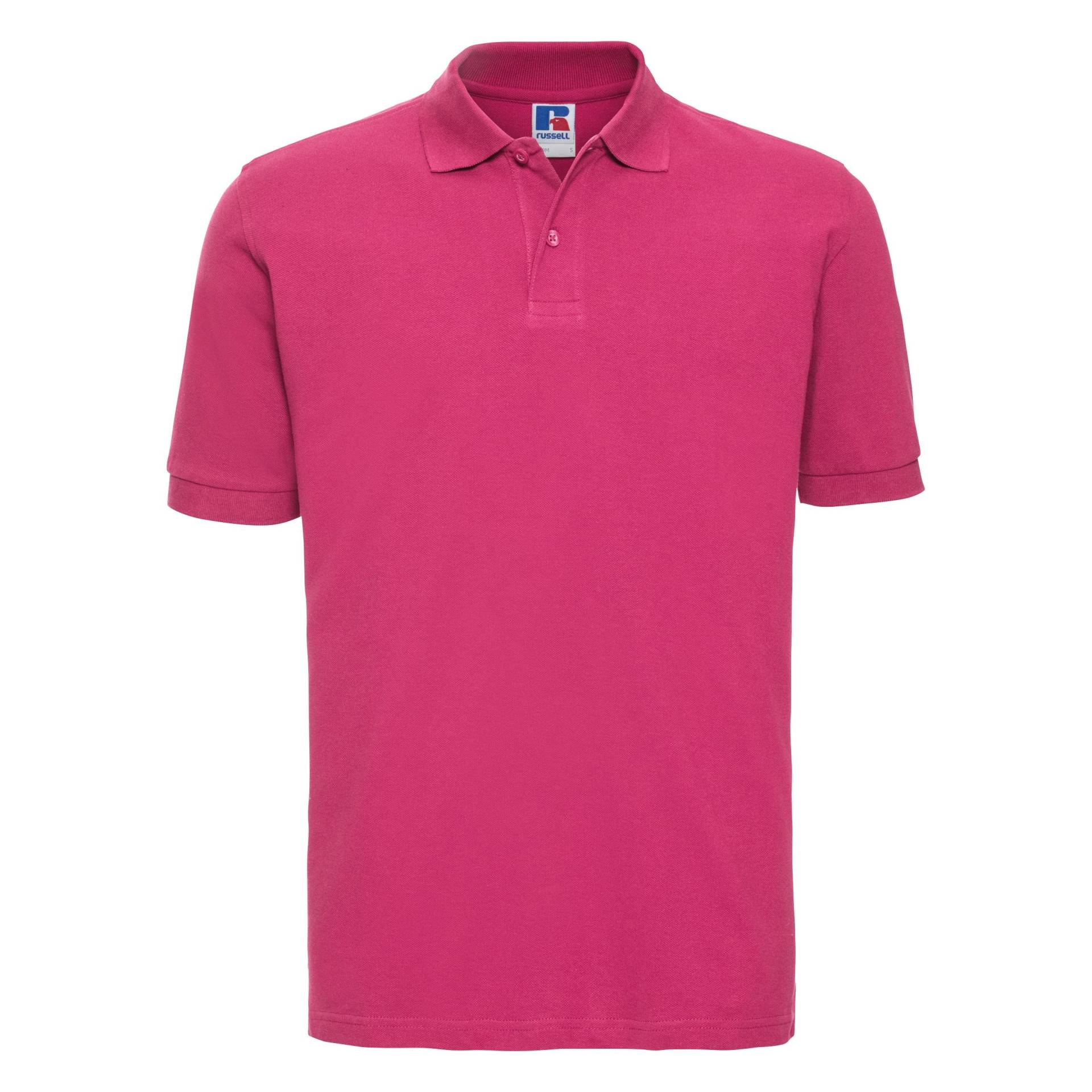 Poloshirt, Kurzarm Herren Fuchsia XL von Russell