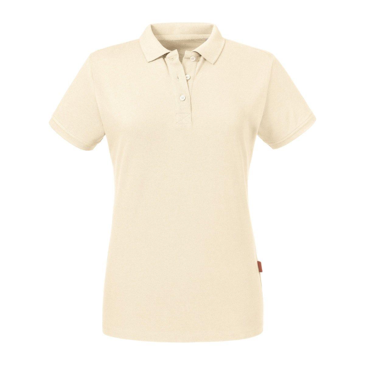 Russell - Poloshirt, aus biologischem Anbau, für Damen, Beige, Größe L von Russell