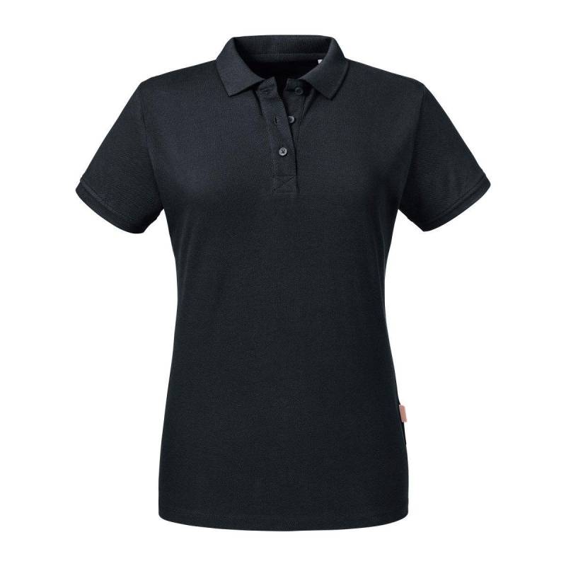 Poloshirt, Aus Biologischem Anbau Damen Schwarz XS von Russell