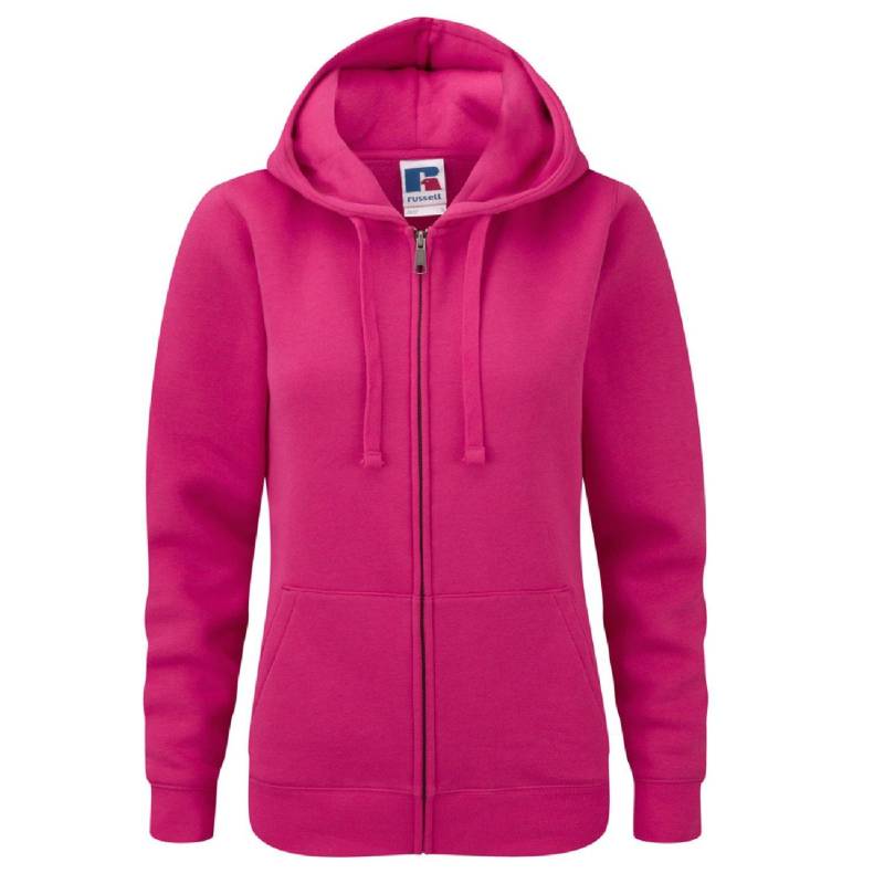 Premium Authentisches Zip Hoodie (3layer Stoff) Damen Fuchsia L von Russell