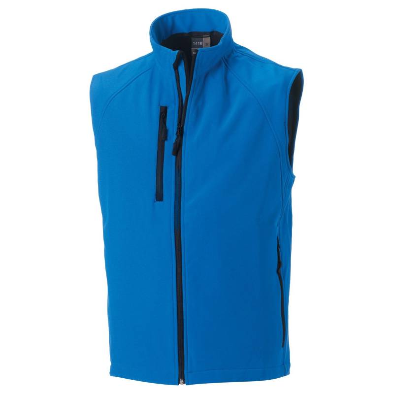 Softshellweste, 3lagig Herren Blau L von Russell