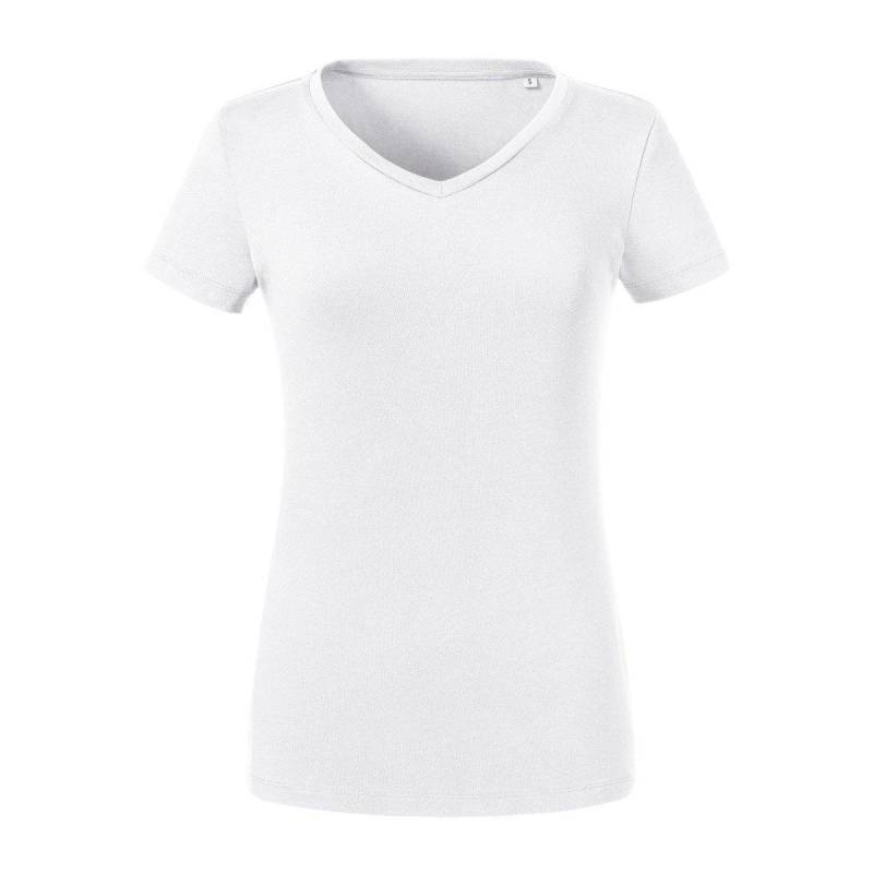 Tshirt Aus Biologischem Anbau Kurzärmlig Damen Weiss XS von Russell