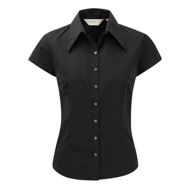 Collection Bluse Tencel Kurzarm Damen Schwarz XXL von Russell