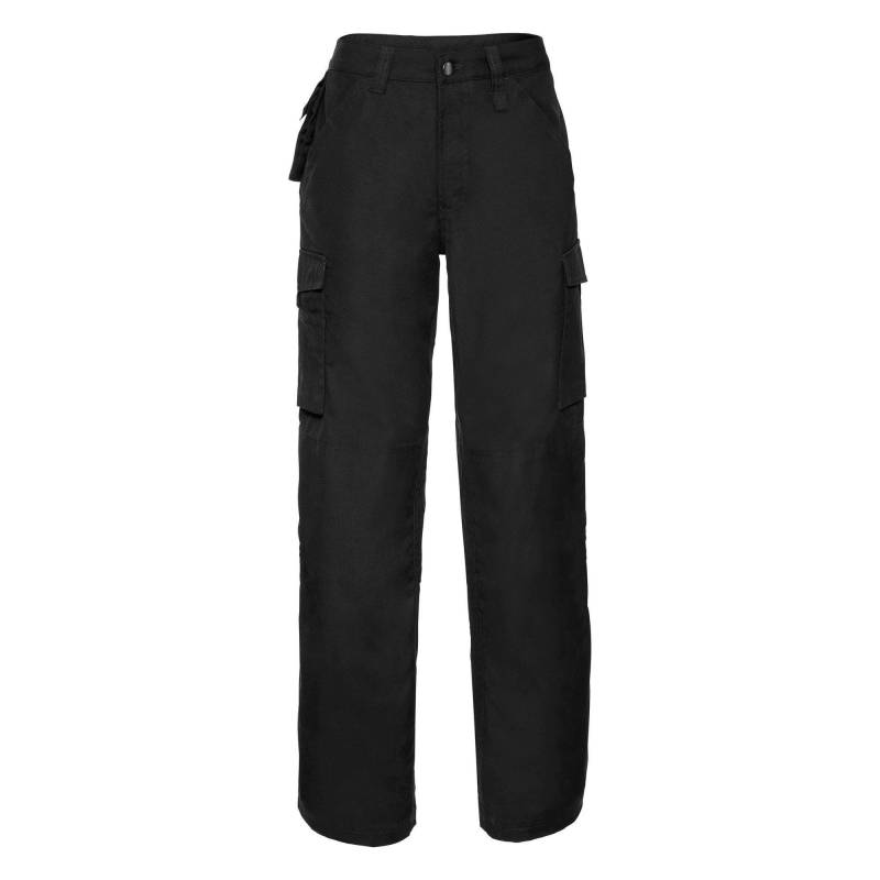 Work Wear Heavy Duty Hose Männer, Lange Beinlänge Unisex Schwarz W48 von Russell