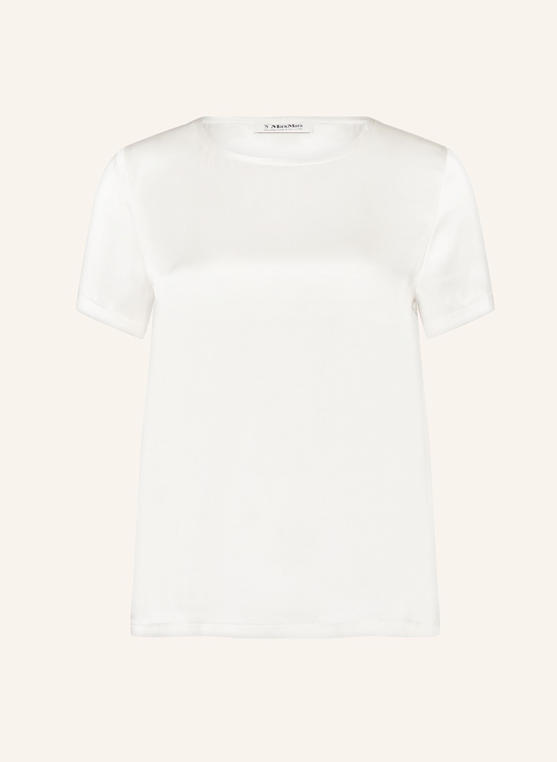 S Max Mara Blusenshirt Rebecca Aus Satin beige von S Max Mara