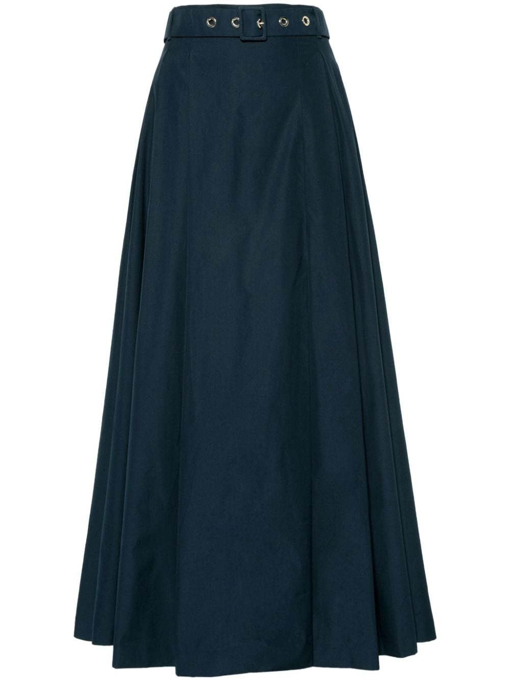 'S Max Mara Gilda pleat-detail poplin skirt - Blue von 'S Max Mara