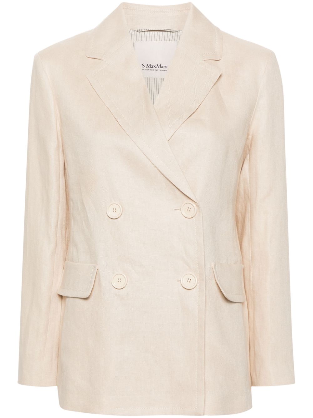 'S Max Mara Laura double-breasted linen blazer - Neutrals von 'S Max Mara