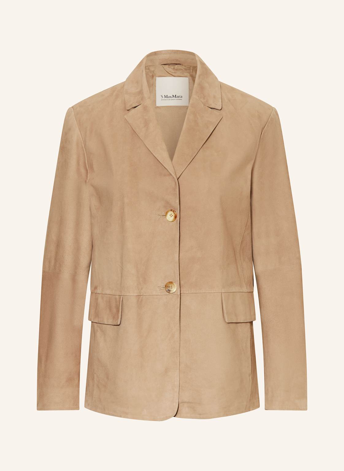 S Max Mara Lederblazer Primula beige von S Max Mara