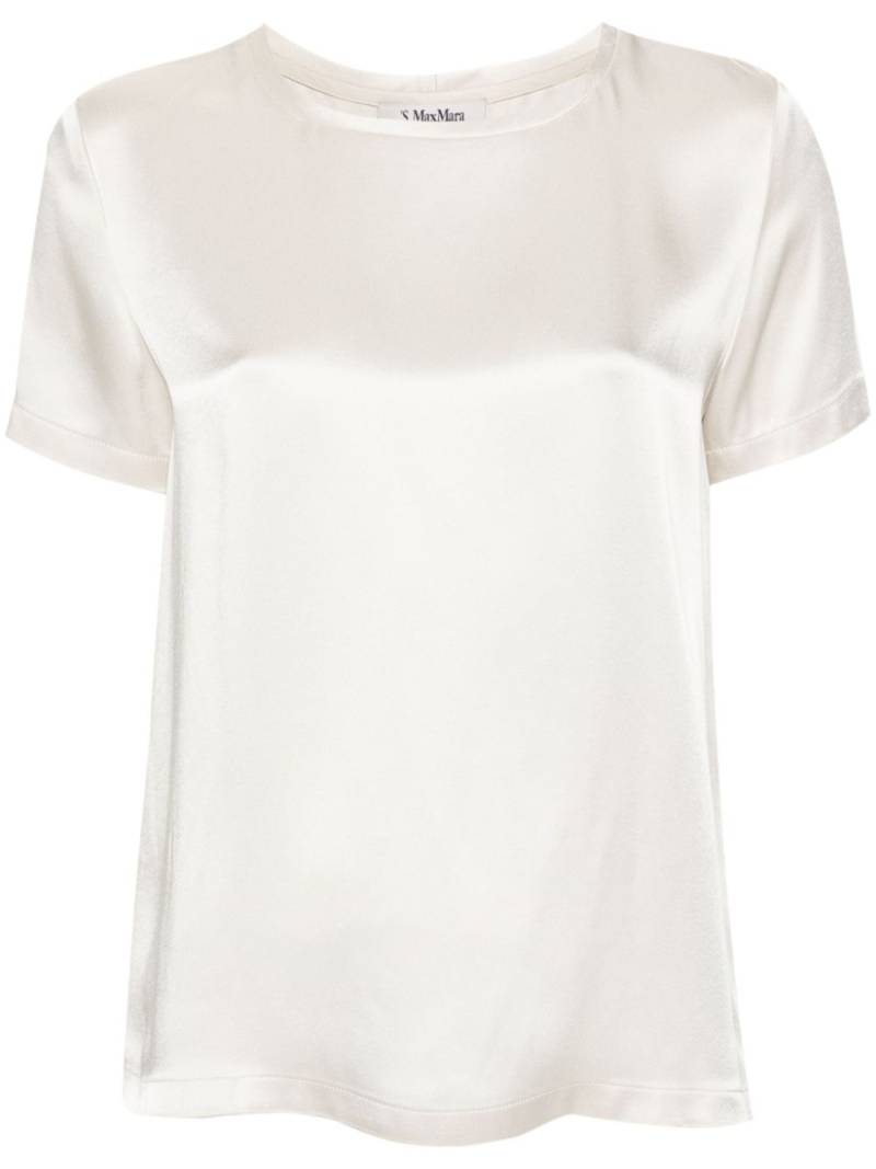 'S Max Mara Rebecca satin T-shirt - Neutrals von 'S Max Mara