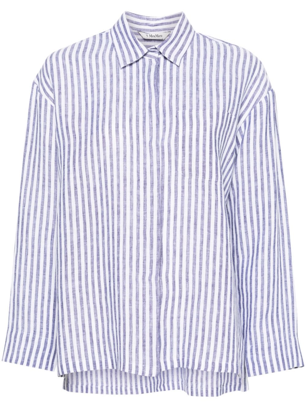 'S Max Mara Renania stripe-pattern linen shirt - White von 'S Max Mara