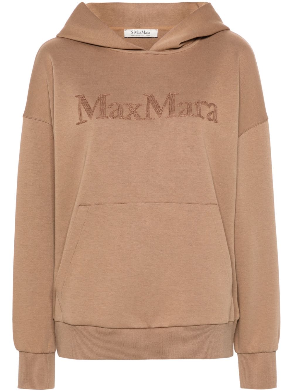 'S Max Mara Sapore logo-embroidered cotton hoodie - Brown von 'S Max Mara