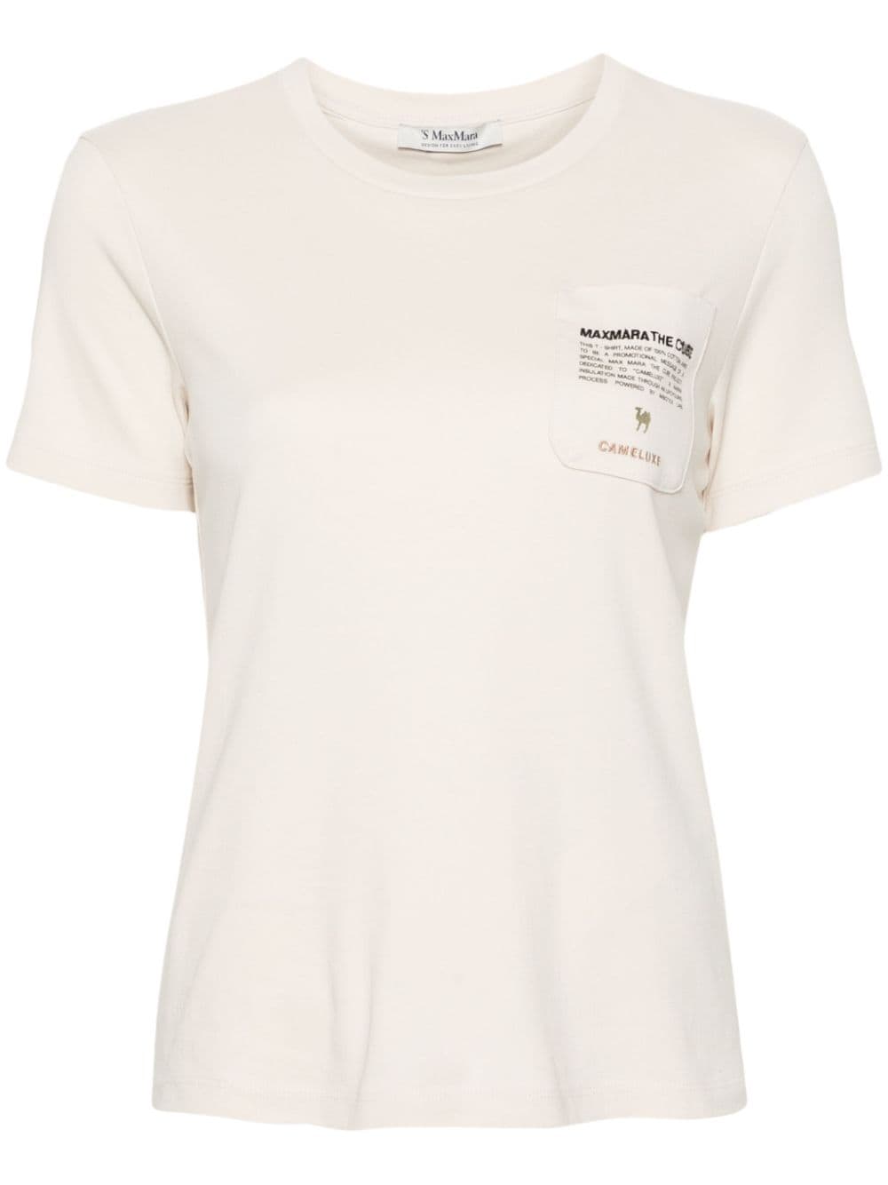 'S Max Mara Sax logo-embroidered cotton T-shirt - Black von 'S Max Mara