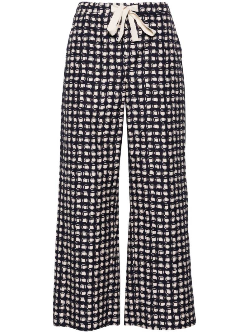 'S Max Mara Scacco drawstring cotton trousers - Blue von 'S Max Mara