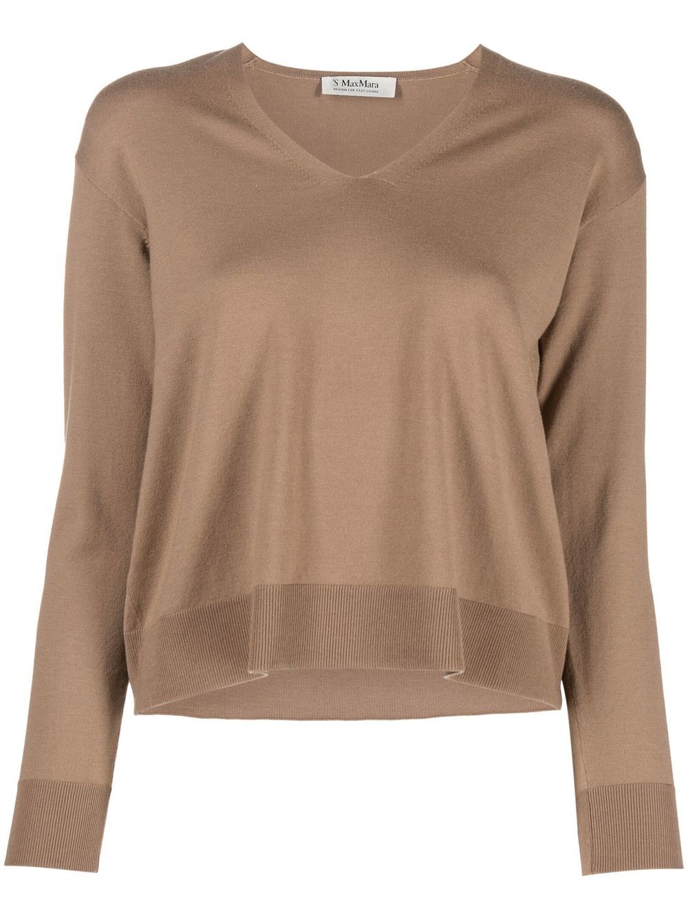 'S Max Mara V-neck knit jumper - Brown von 'S Max Mara