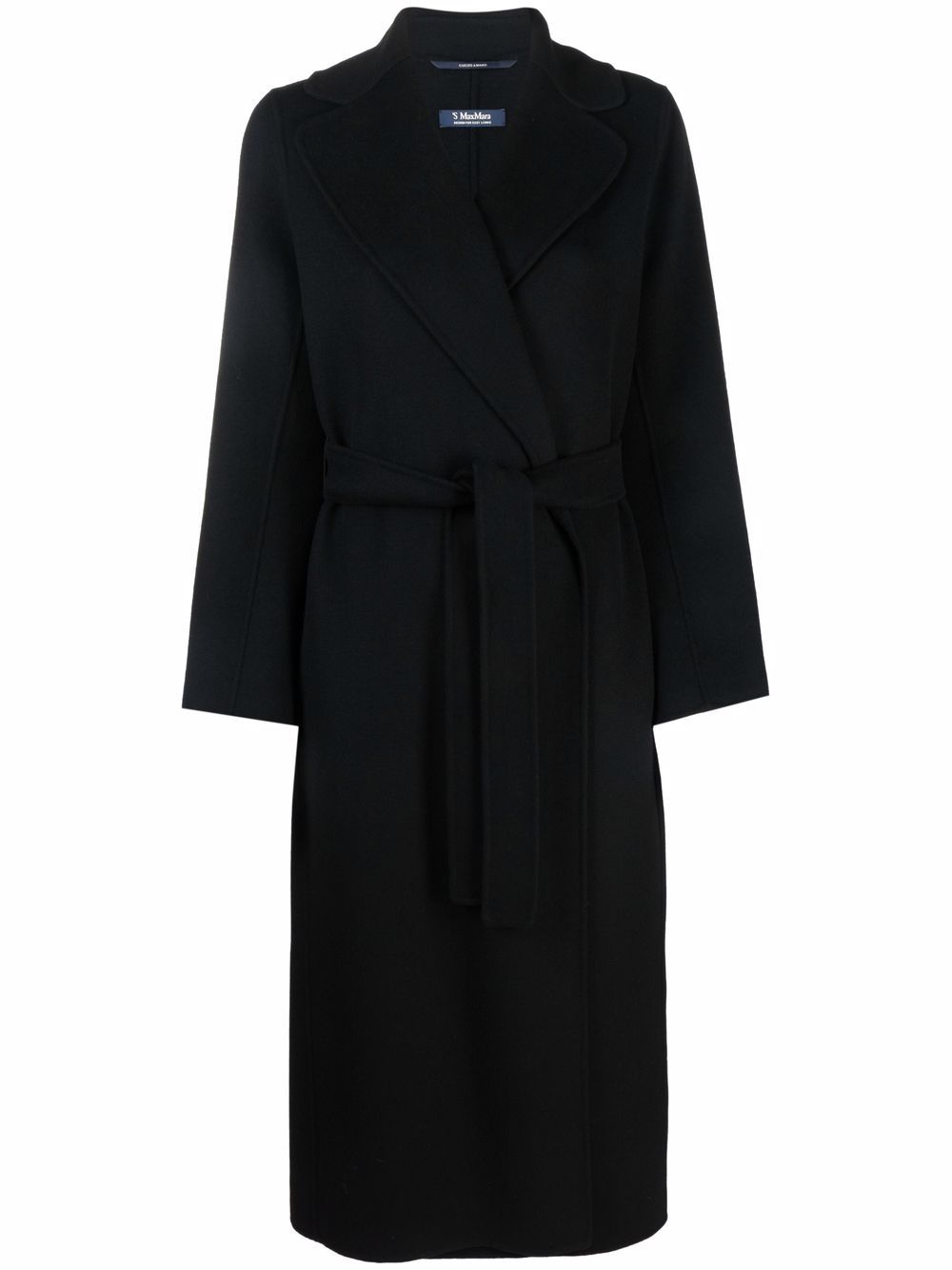 'S Max Mara belted virgin wool coat - Black von 'S Max Mara