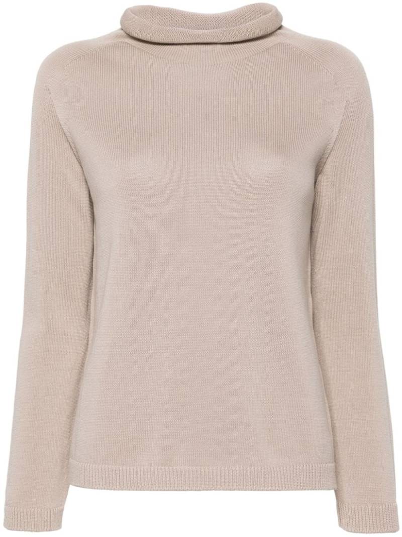 'S Max Mara cowl-neck cotton jumper - Neutrals von 'S Max Mara