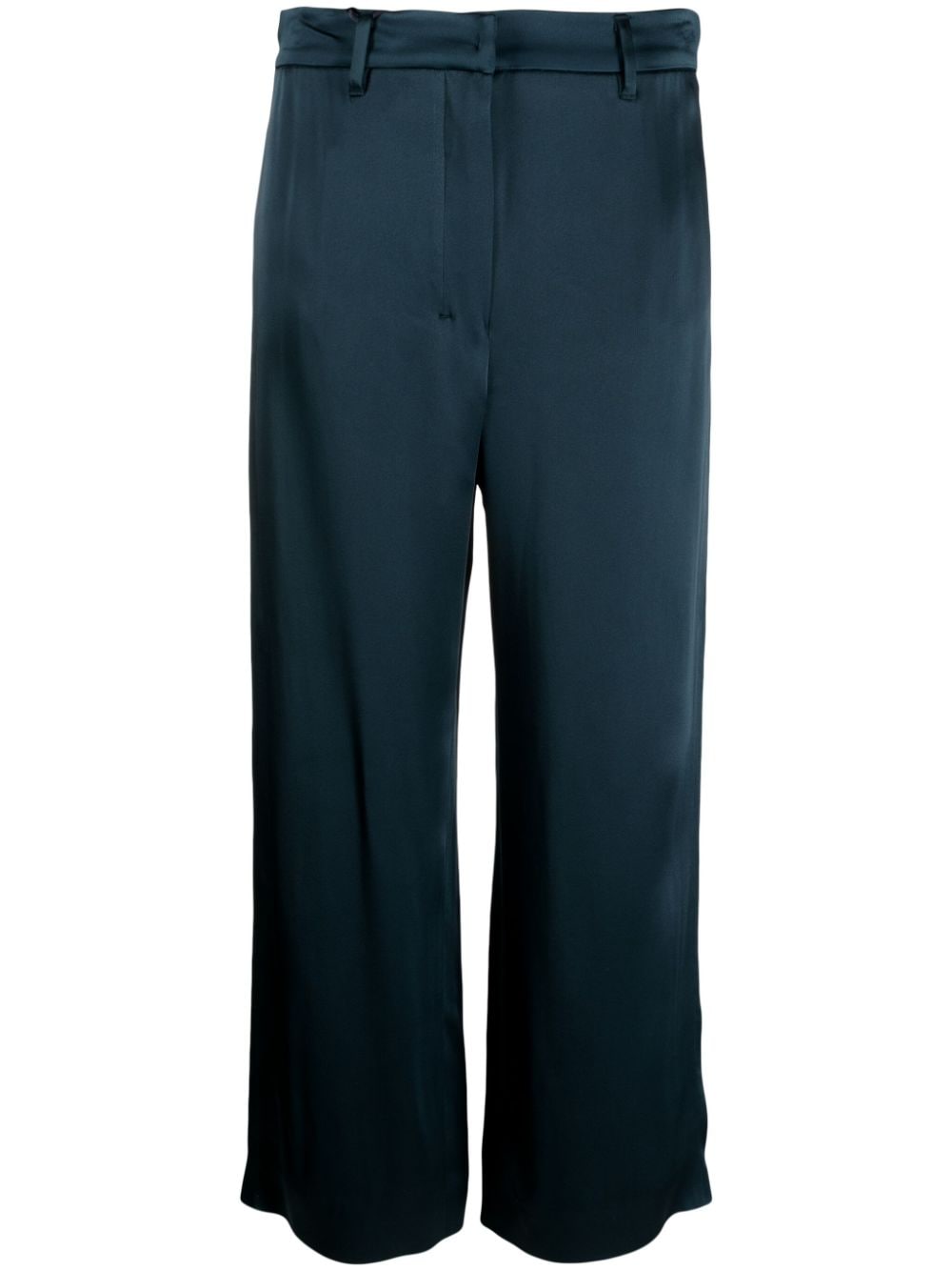 'S Max Mara cropped straight-leg satin trousers - Blue von 'S Max Mara