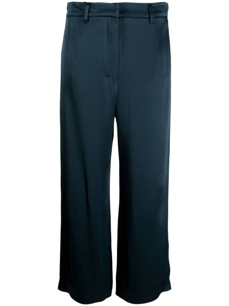 'S Max Mara cropped straight-leg satin trousers - Blue von 'S Max Mara