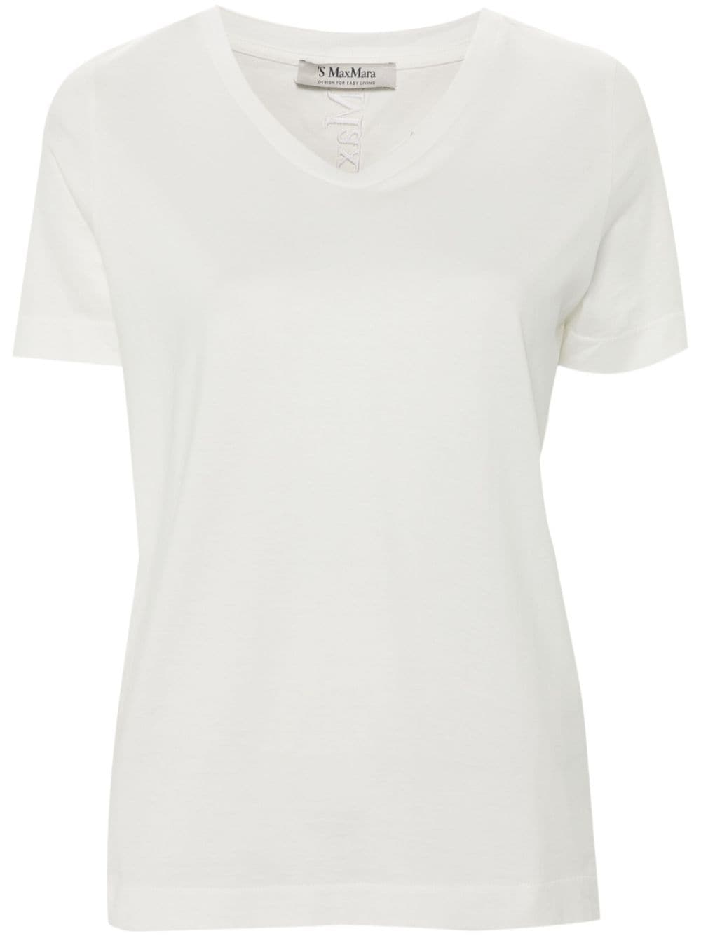 'S Max Mara embroidered-logo cotton T-shirt - White von 'S Max Mara