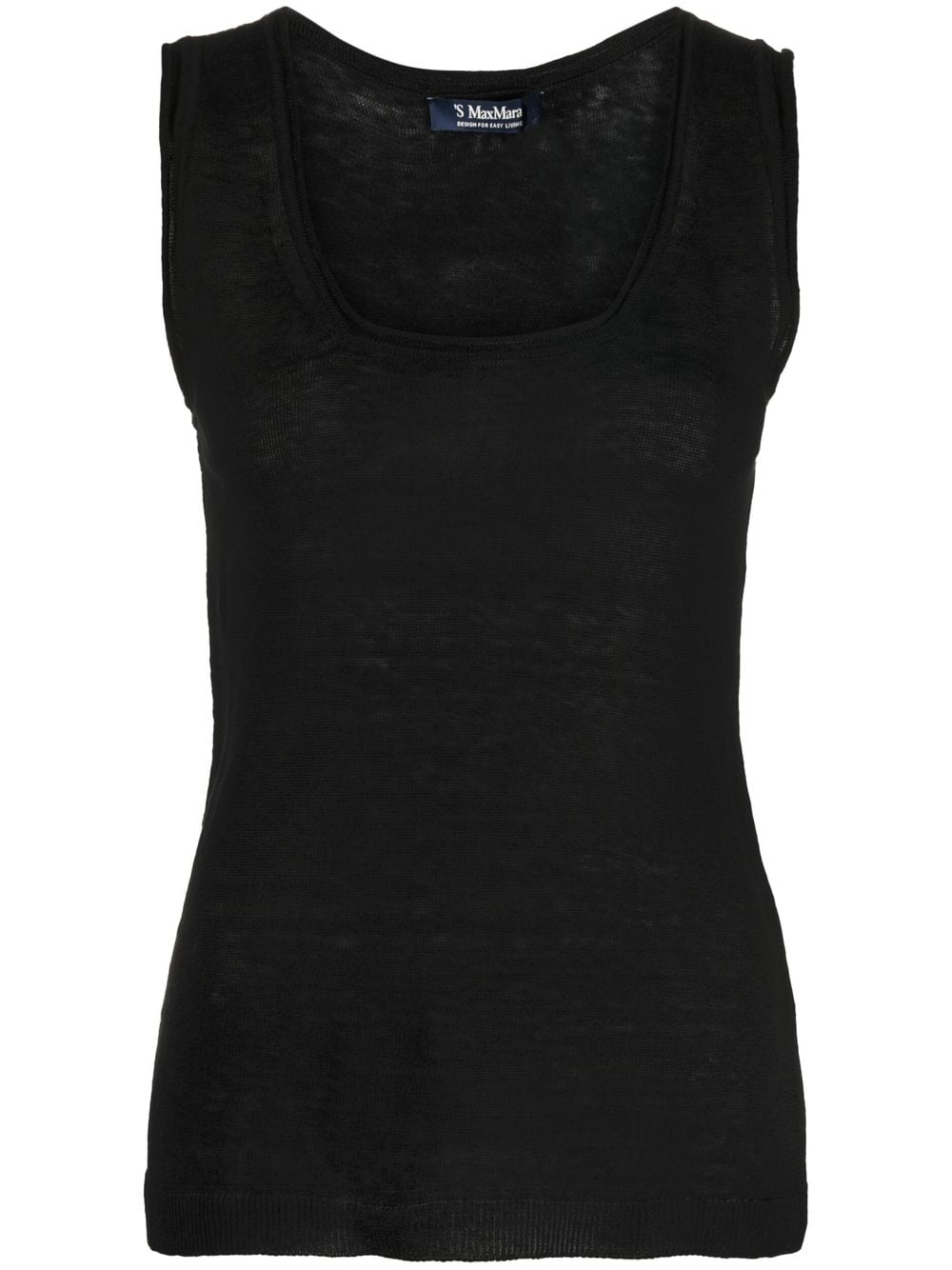 'S Max Mara linen fine-knit top - Black von 'S Max Mara