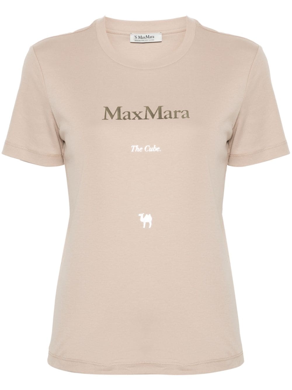 'S Max Mara logo-print cotton T-shirt - Neutrals von 'S Max Mara