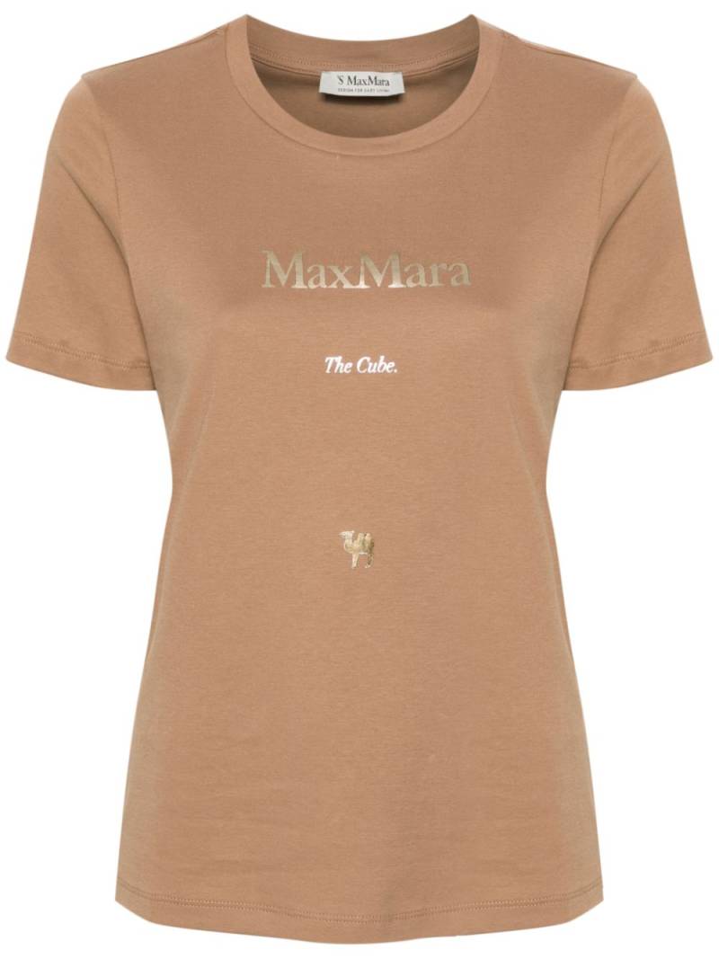 'S Max Mara logo-print cotton T-shirt - Neutrals von 'S Max Mara