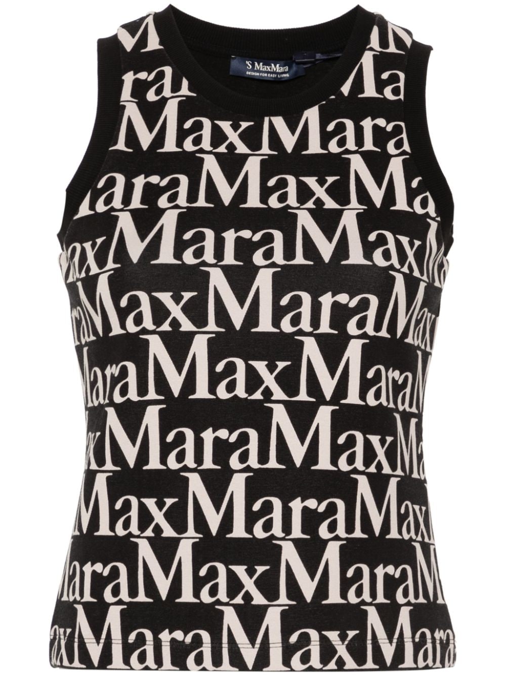 'S Max Mara logo-print tank top - Black von 'S Max Mara