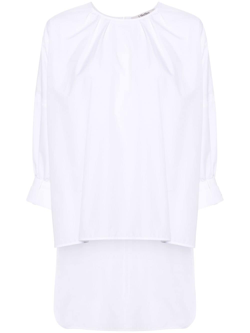 'S Max Mara pleated crew-neck blouse - White von 'S Max Mara