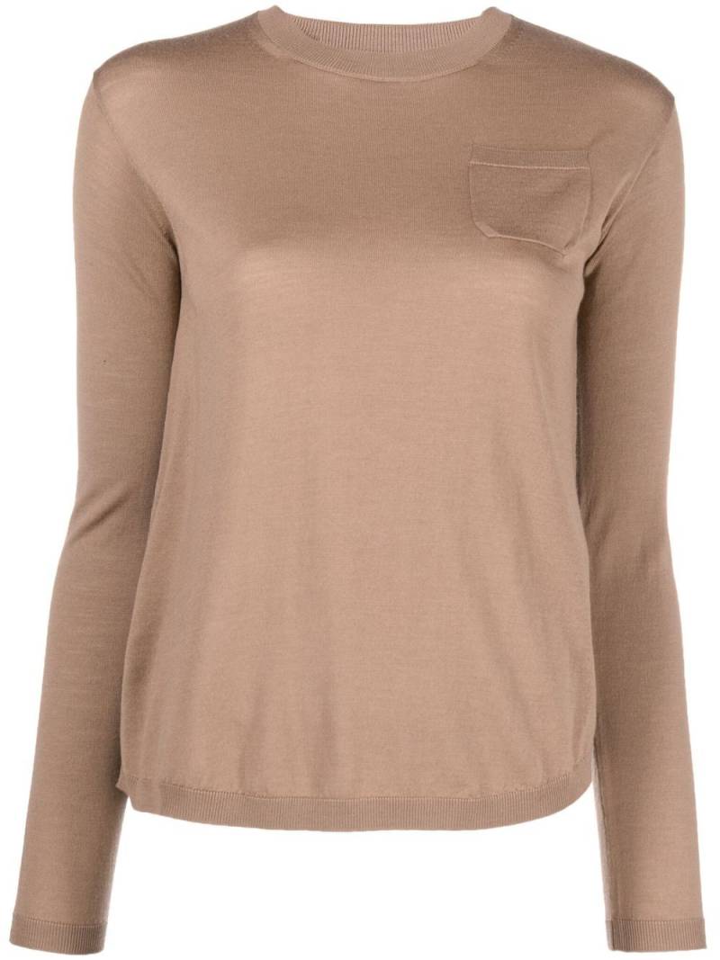 'S Max Mara pocket-detail fine-knit jumper - Brown von 'S Max Mara