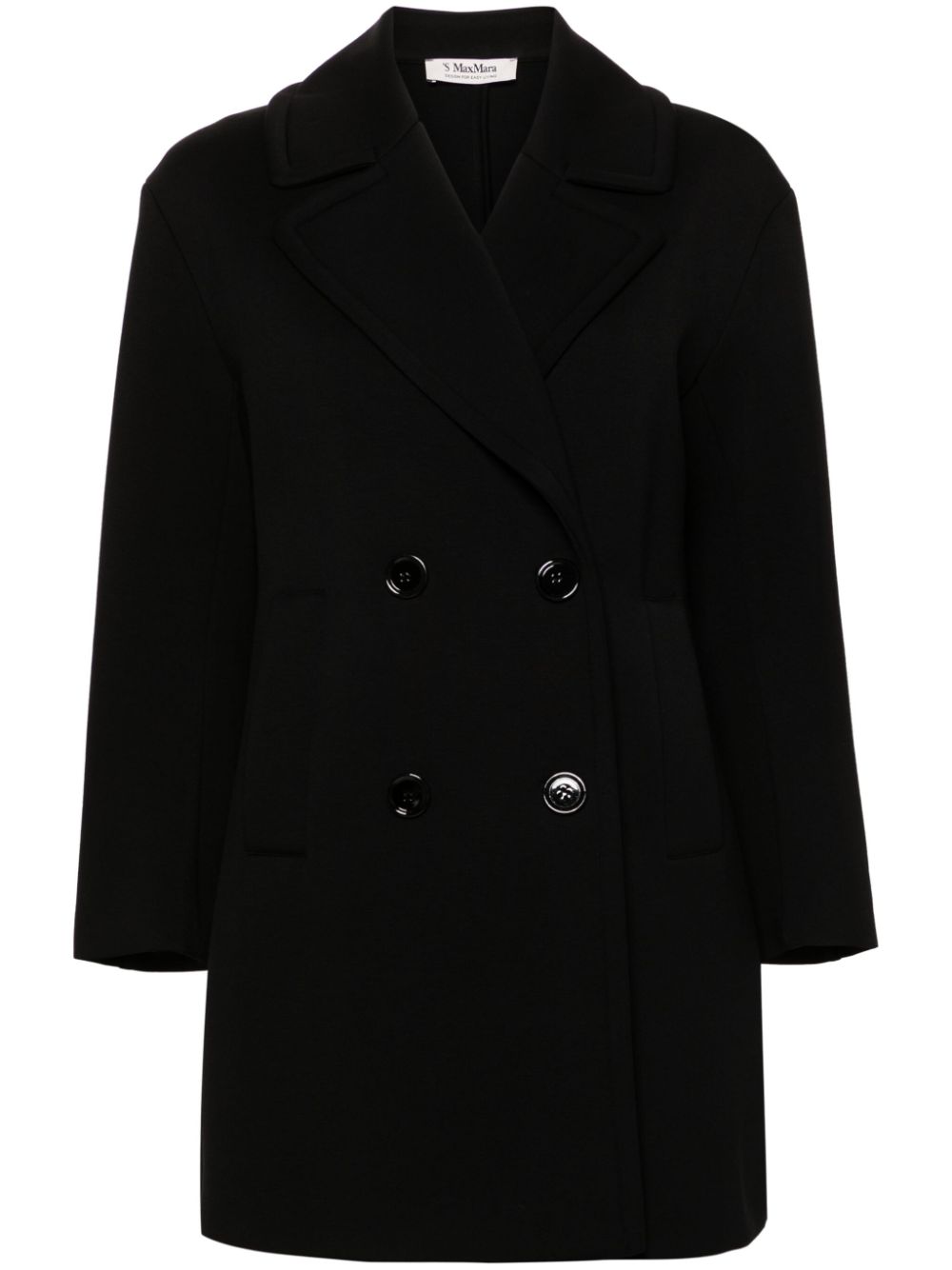 'S Max Mara scuba-jersey peacoat - Black von 'S Max Mara