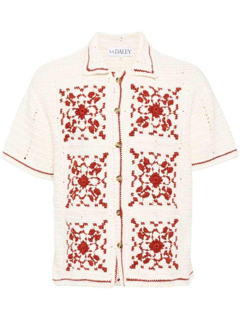 S.S.DALEY Abel crochet shirt - Neutrals von S.S.DALEY