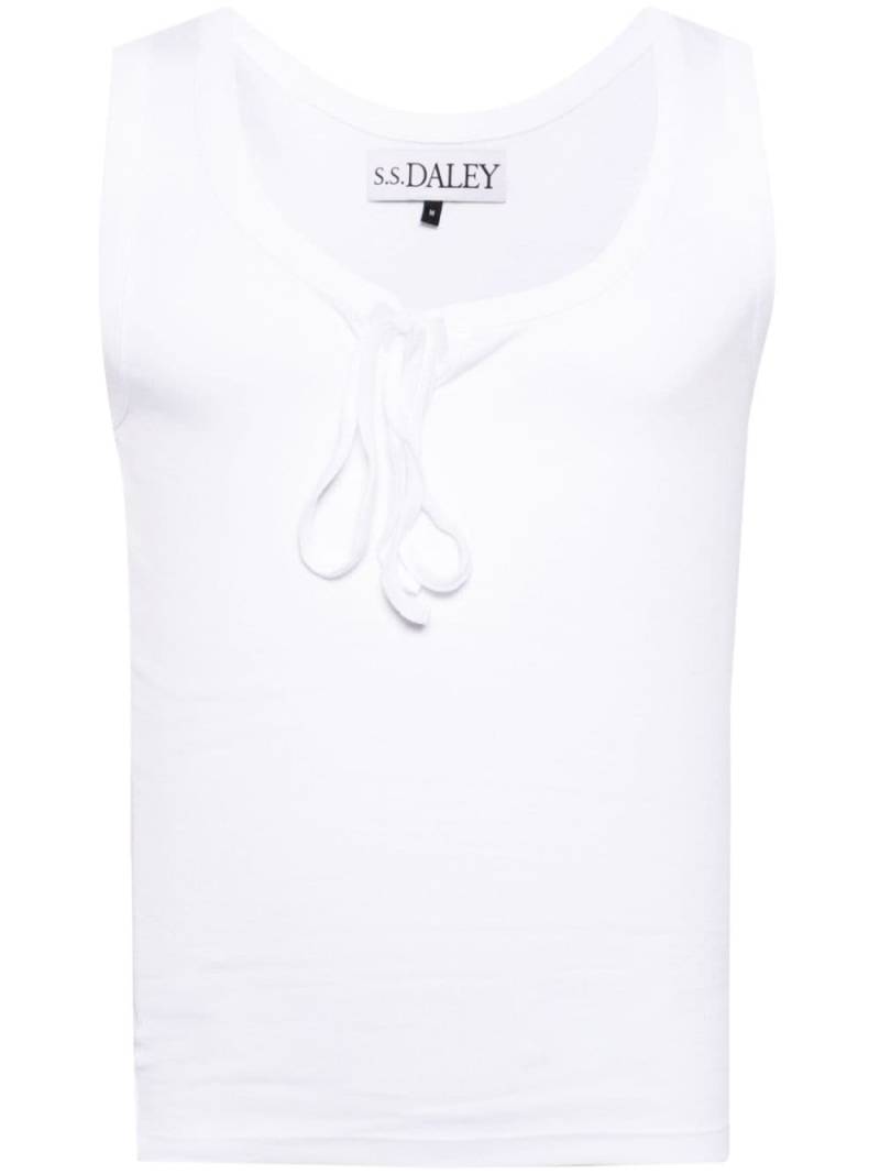 S.S.DALEY keyhole cotton tank top - White von S.S.DALEY