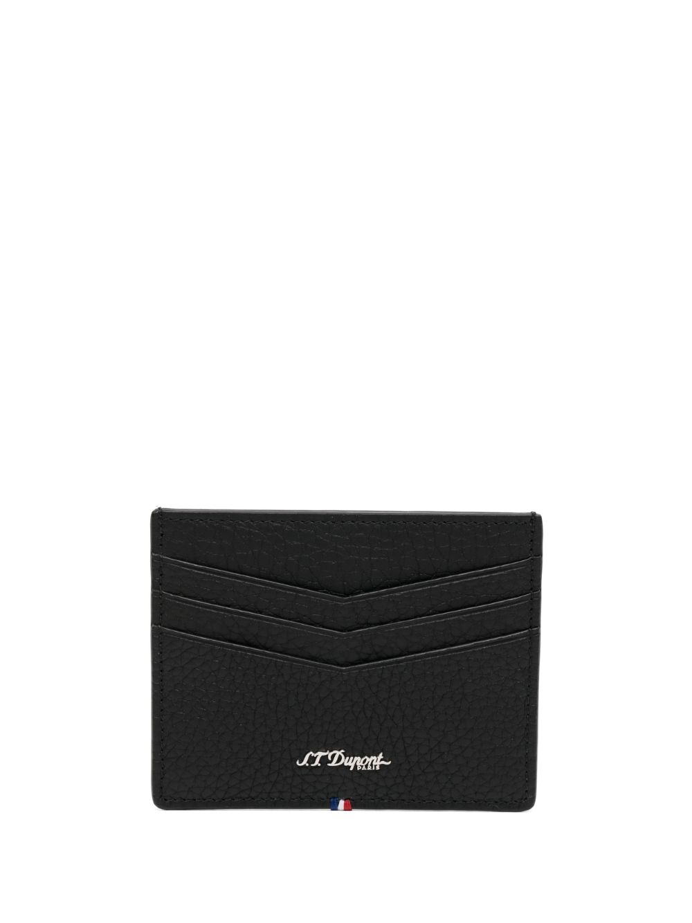 S.T. Dupont logo-lettering leather card holder - Black von S.T. Dupont