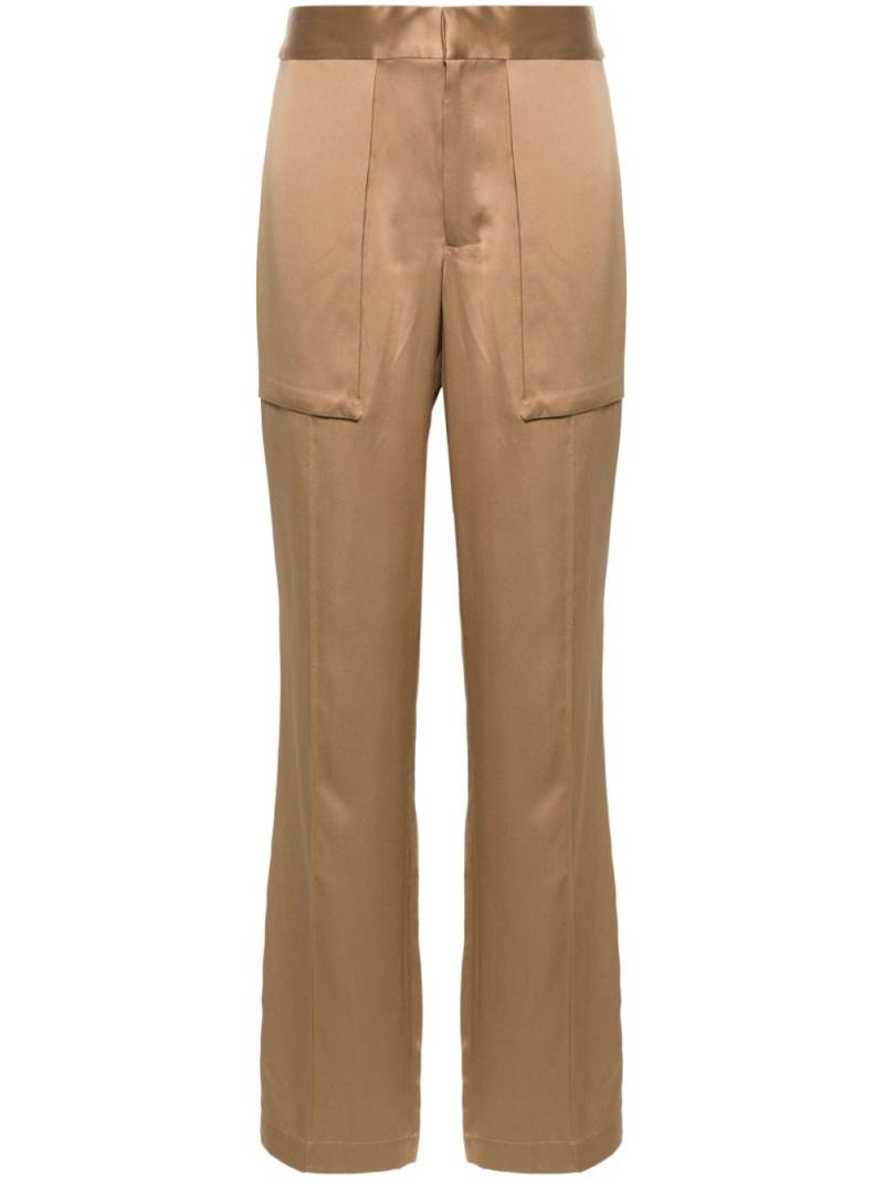 SA SU PHI Adriana satin straight trousers - Neutrals von SA SU PHI