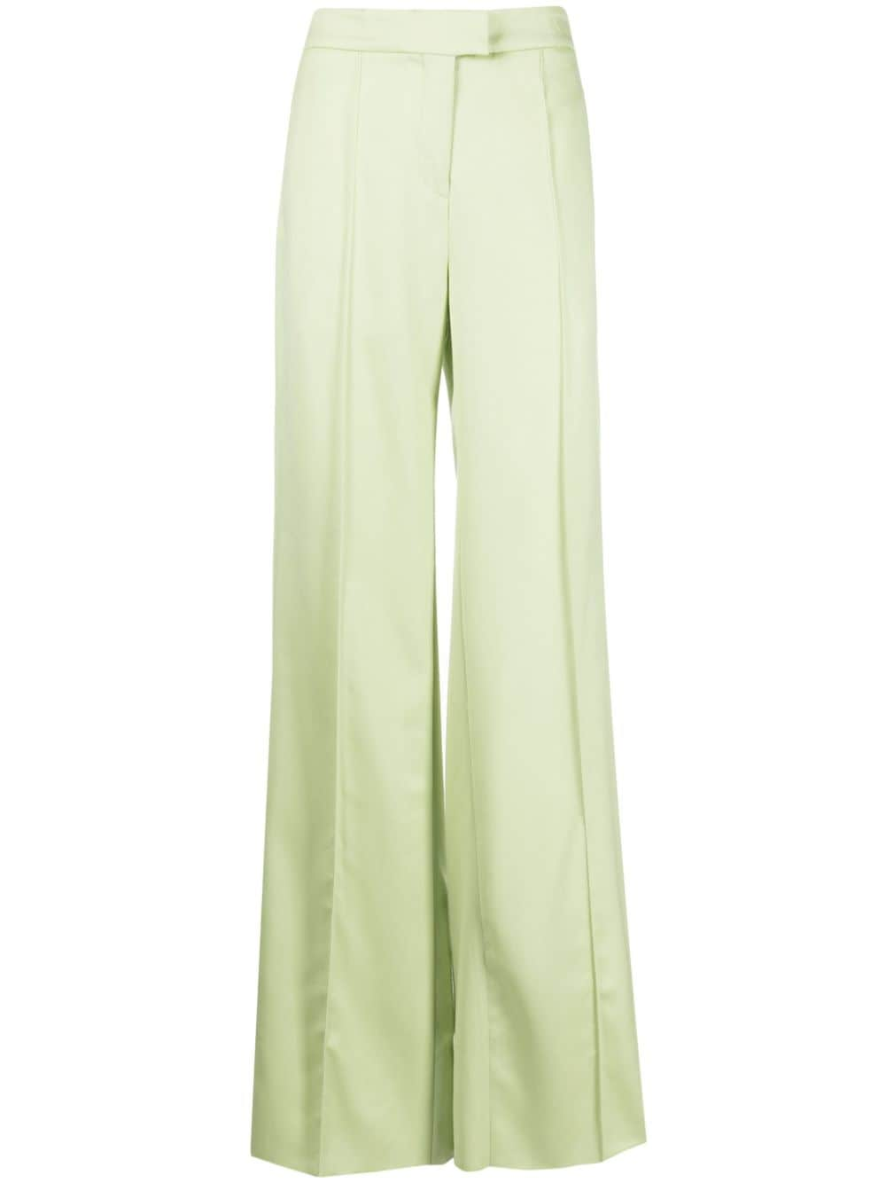 SA SU PHI Andrea straight-leg wool trousers - Green von SA SU PHI