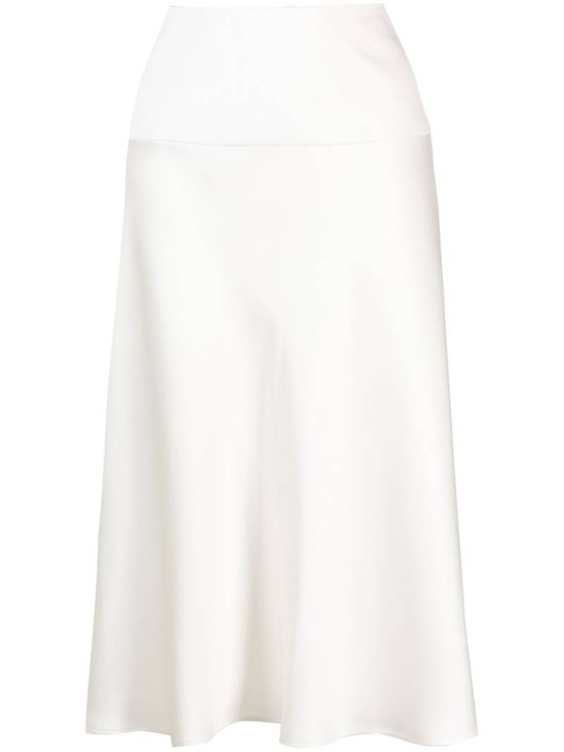 SA SU PHI Erica satin midi skirt - White von SA SU PHI