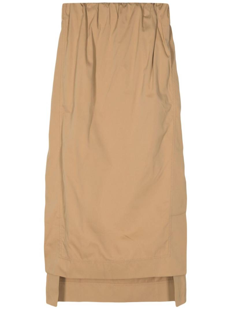 SA SU PHI Gilda step-hem midi skirt - Brown von SA SU PHI