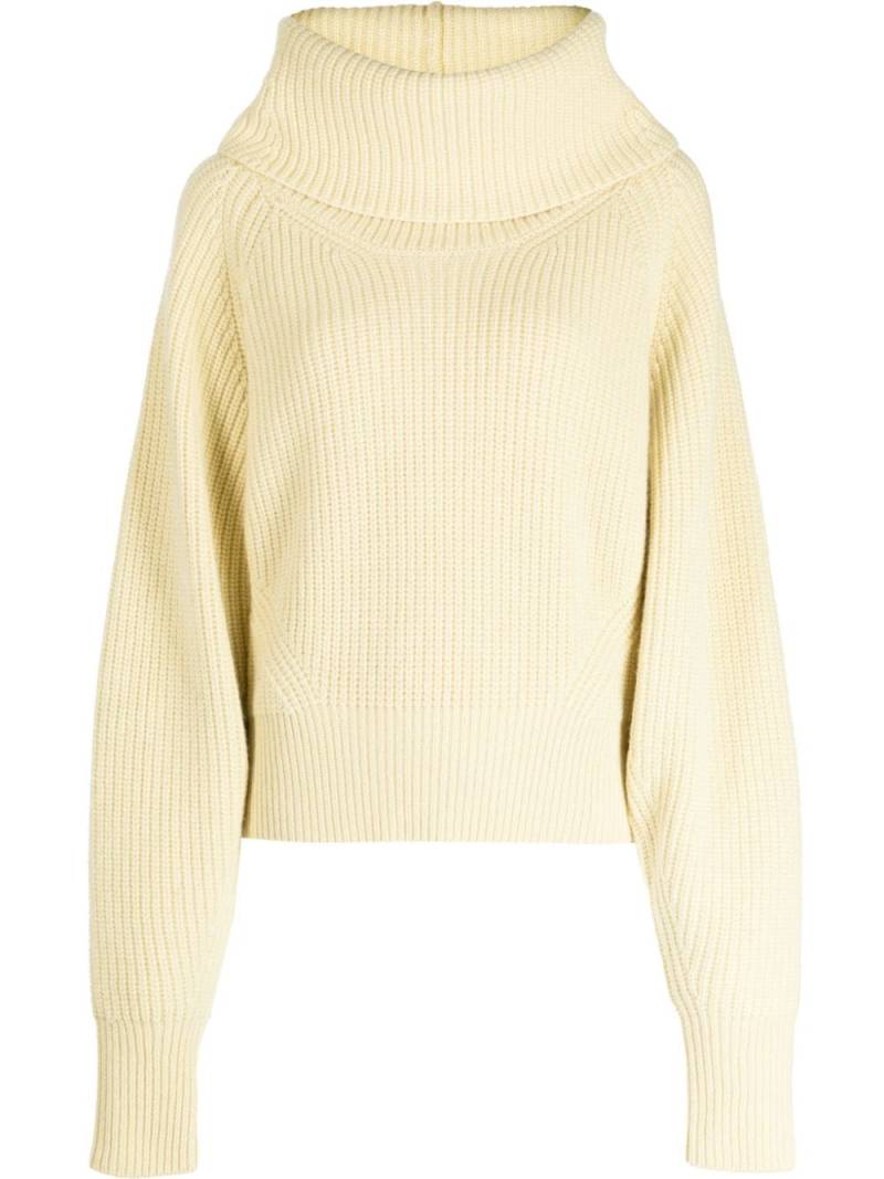 SA SU PHI funnel-neck ribbed-knit jumper - Yellow von SA SU PHI