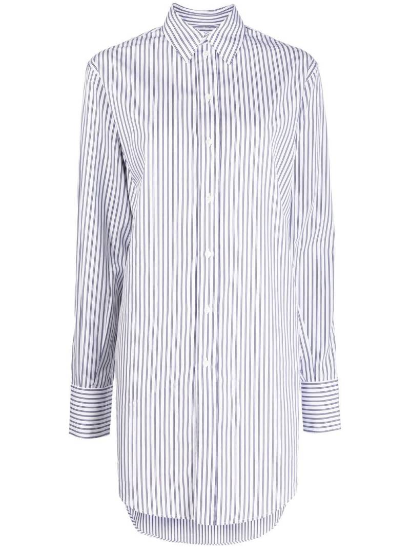 SA SU PHI striped silk shirt dress - Blue von SA SU PHI