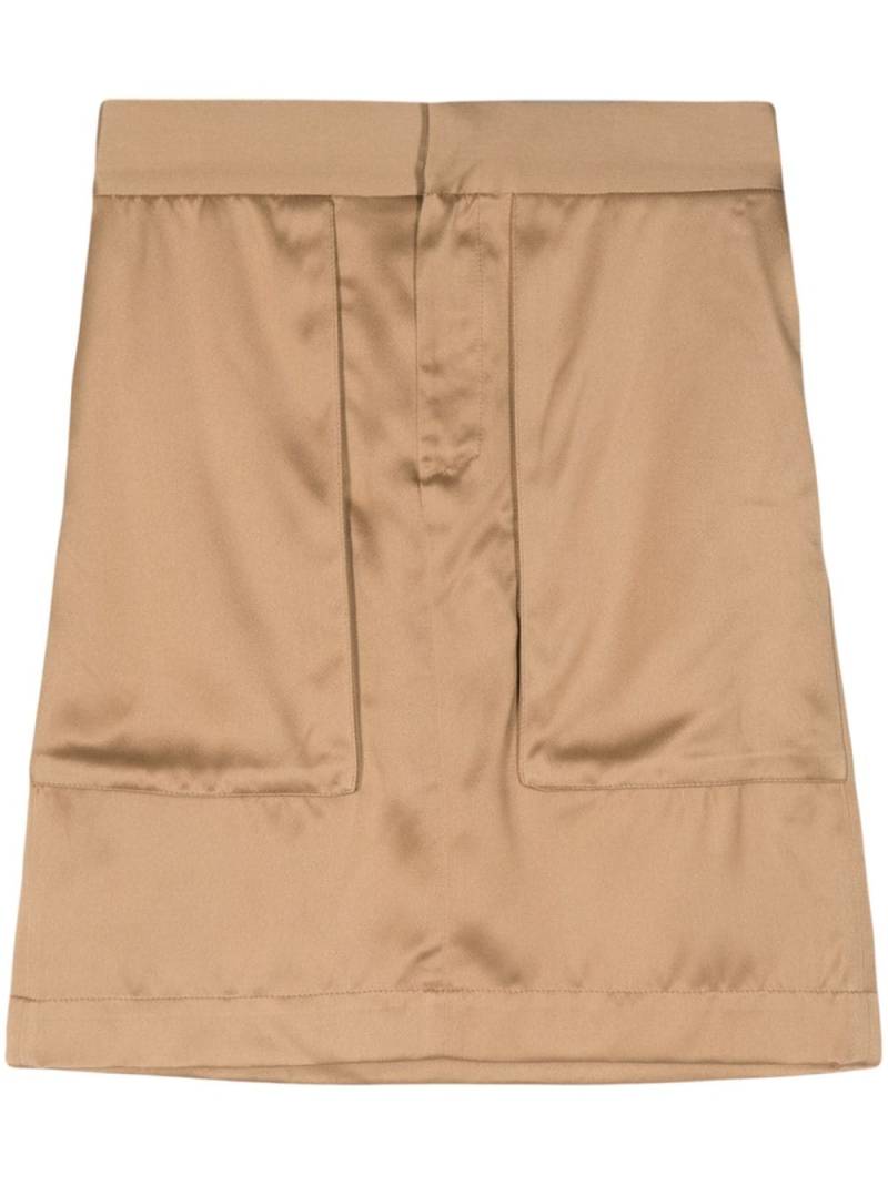 SA SU PHI panelled elasticated-waistband skirt - Brown von SA SU PHI