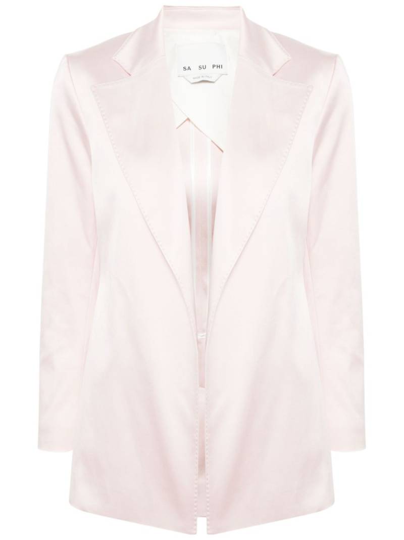 SA SU PHI silk notch-lapel blazer - Pink von SA SU PHI