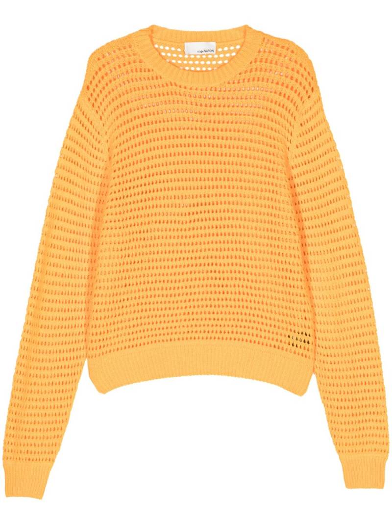 SAGE NATION Summer Hatchi open-knit jumper - Orange von SAGE NATION